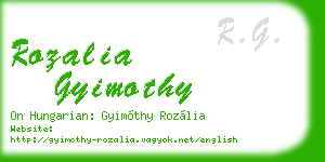rozalia gyimothy business card